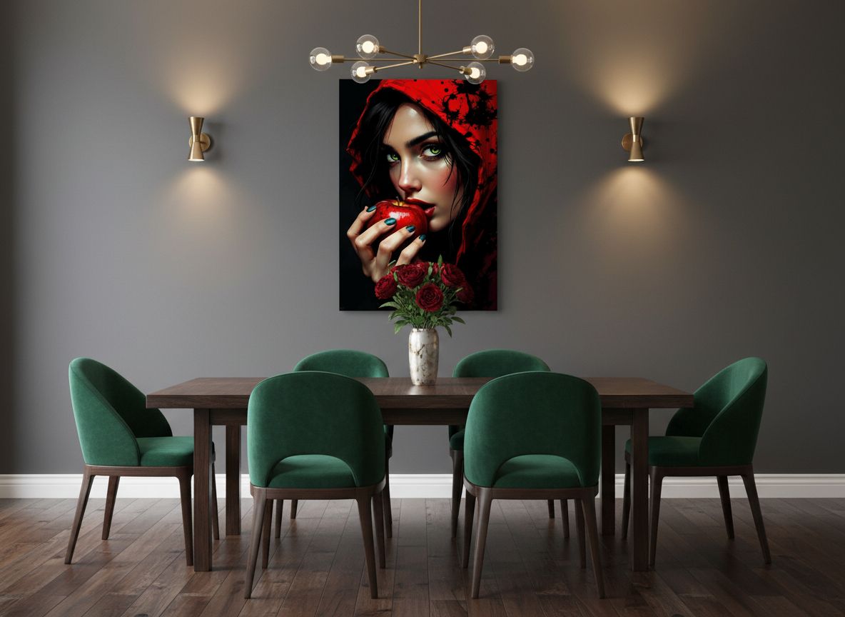 Dame met appel portret - Afbeelding 5