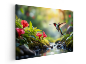 Kolibrie en natuur landschap