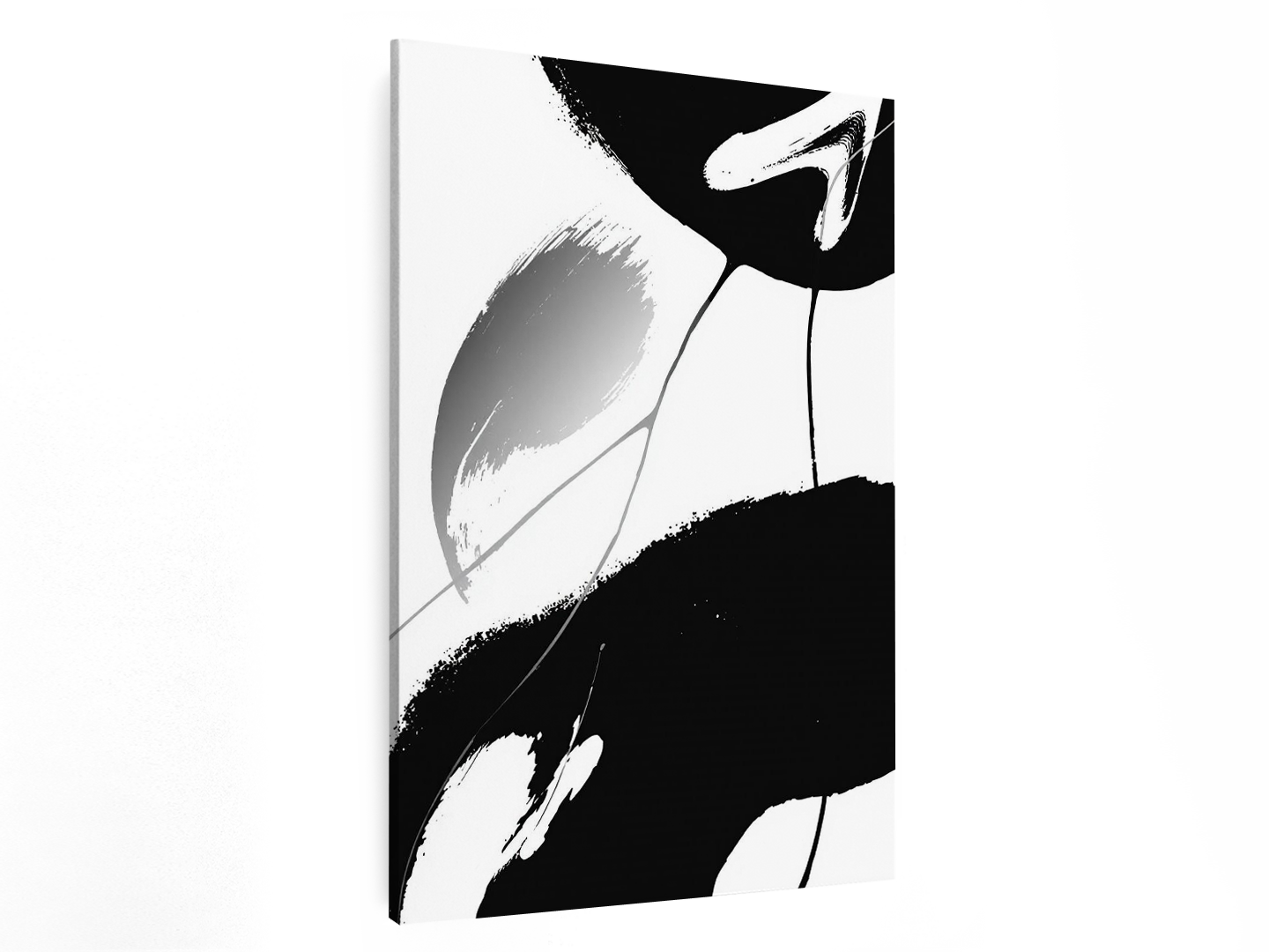 Zwart en wit abstract - Afbeelding 2