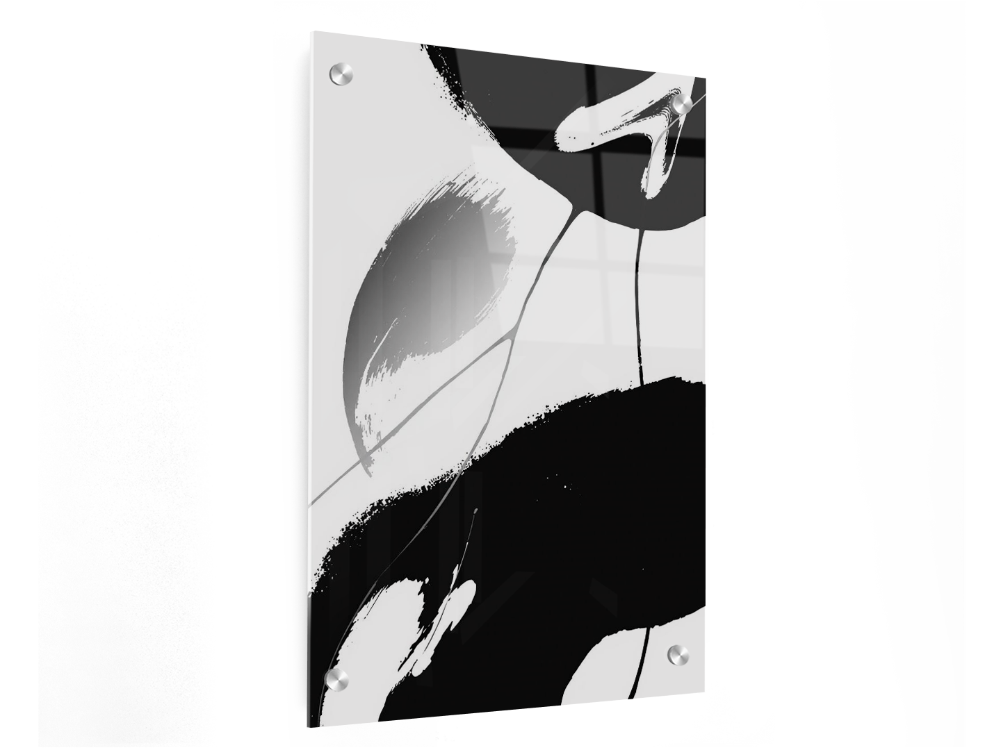 Zwart en wit abstract - Afbeelding 3