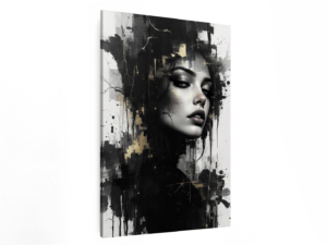 Abstract portret met goud