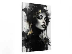 Abstract portret met goud