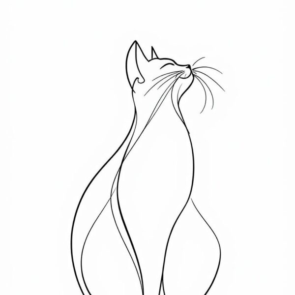 Line-art kat