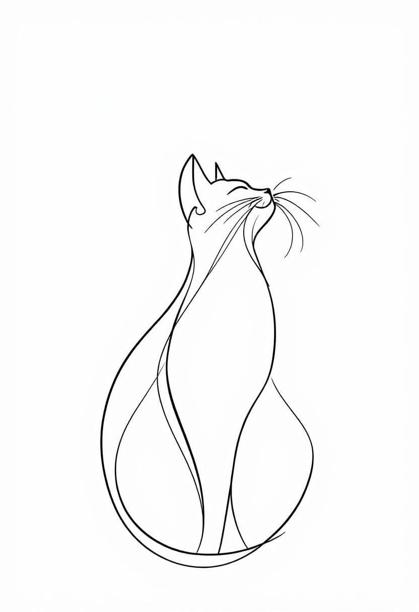 Line-art kat