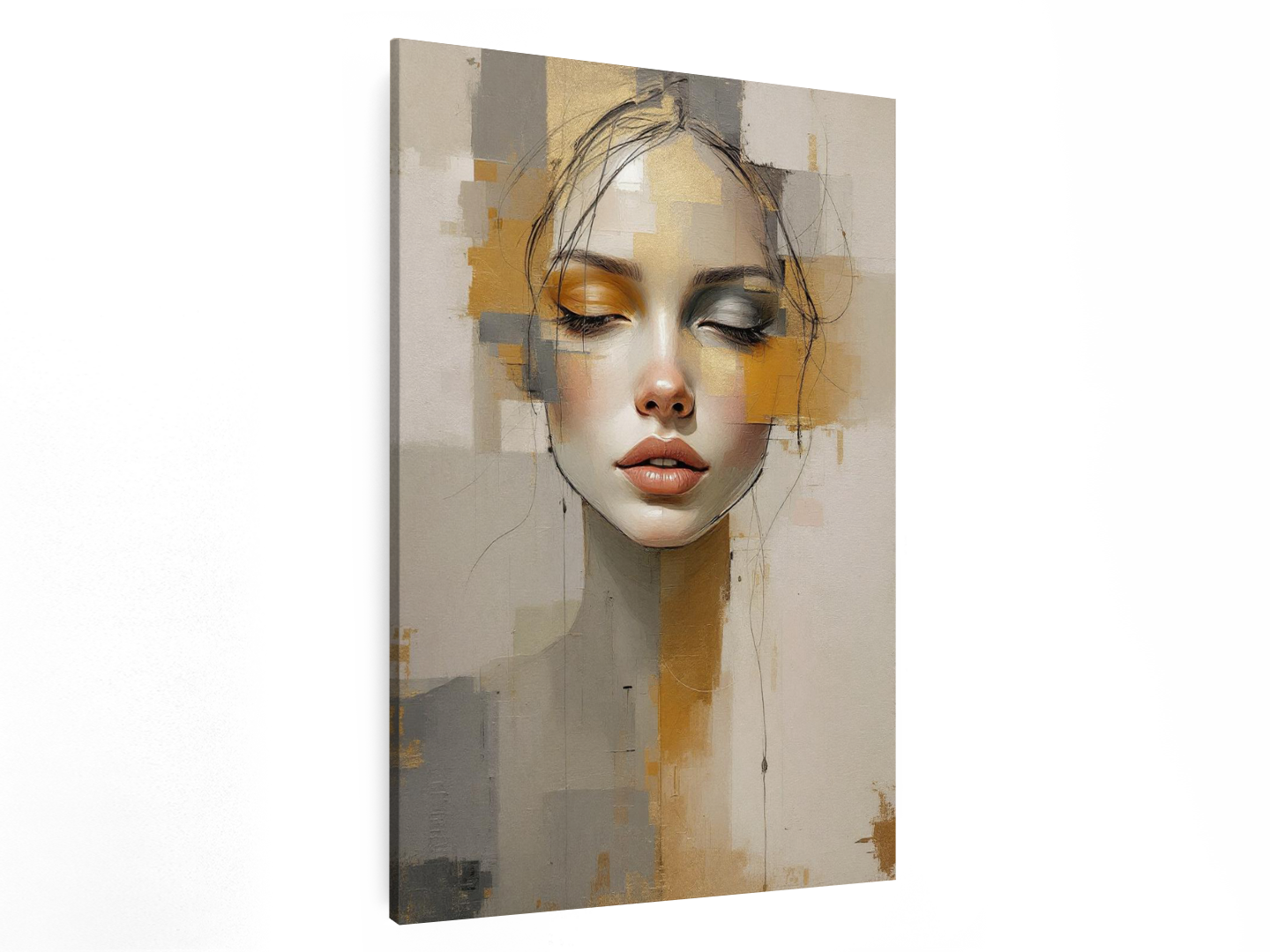 Minimalistisch abstract portret - Afbeelding 2