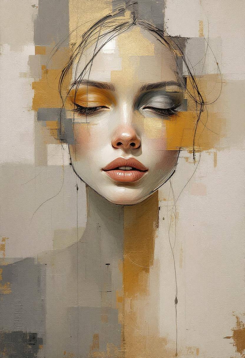 Minimalistisch abstract portret