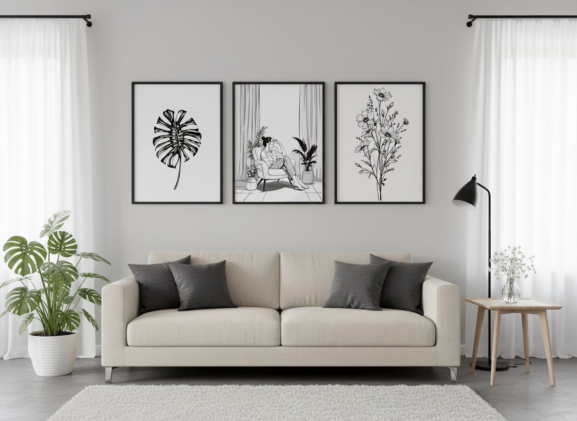 Line-art dame - Afbeelding 5