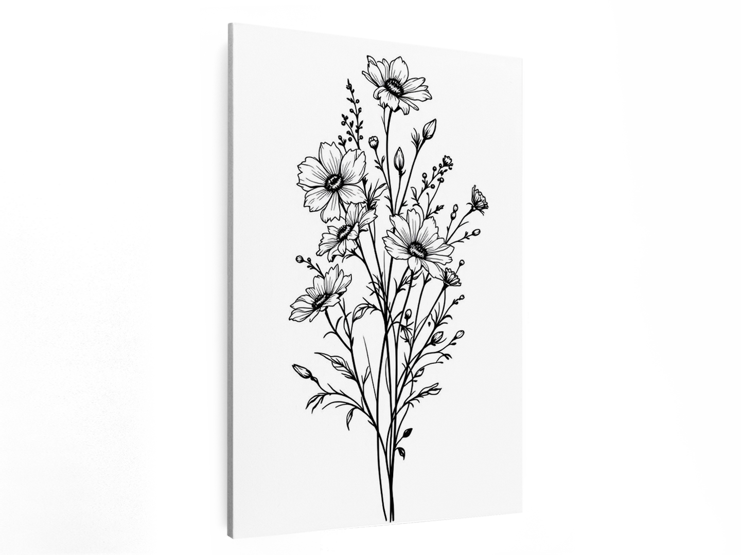 Line-art boeket - Afbeelding 2