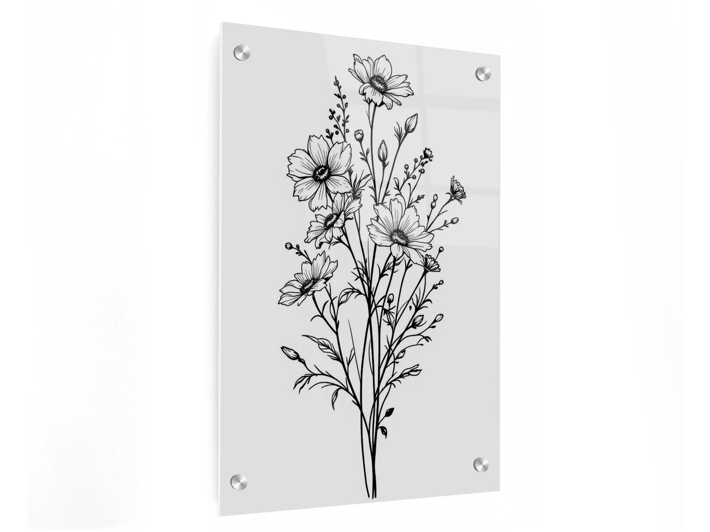 Line-art boeket - Afbeelding 3