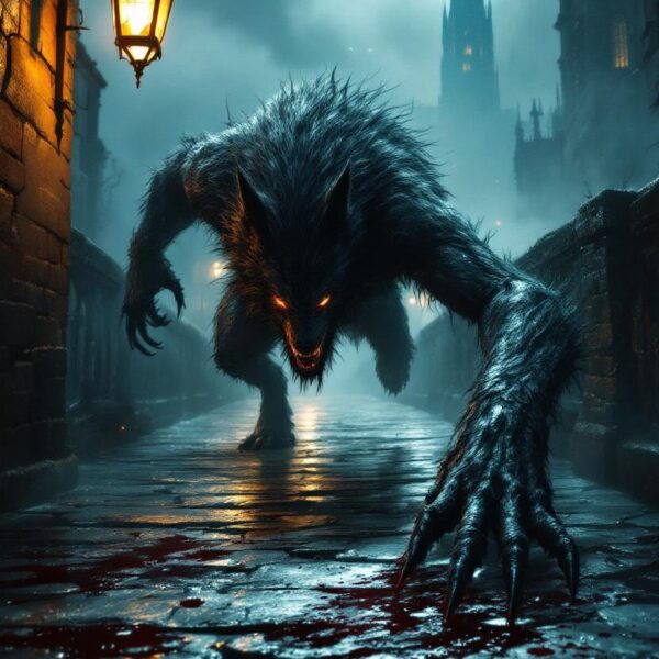 Wolf op brug