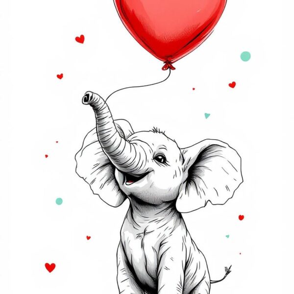 Olifantje met ballon