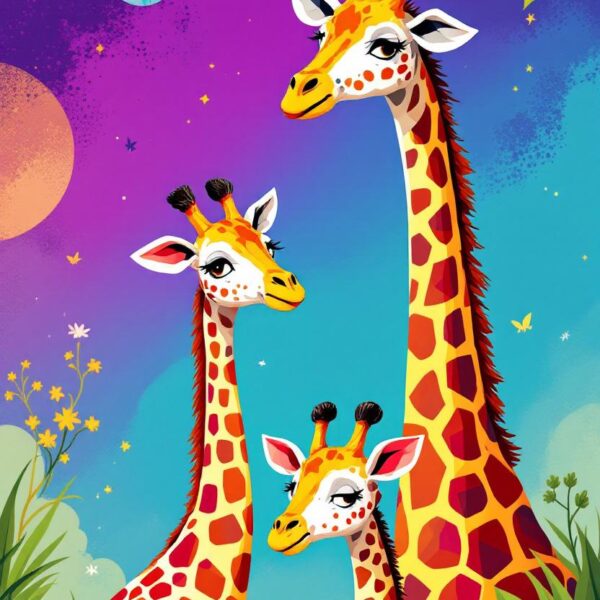 Giraffen gezin