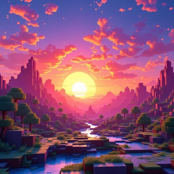 Pixel landschap