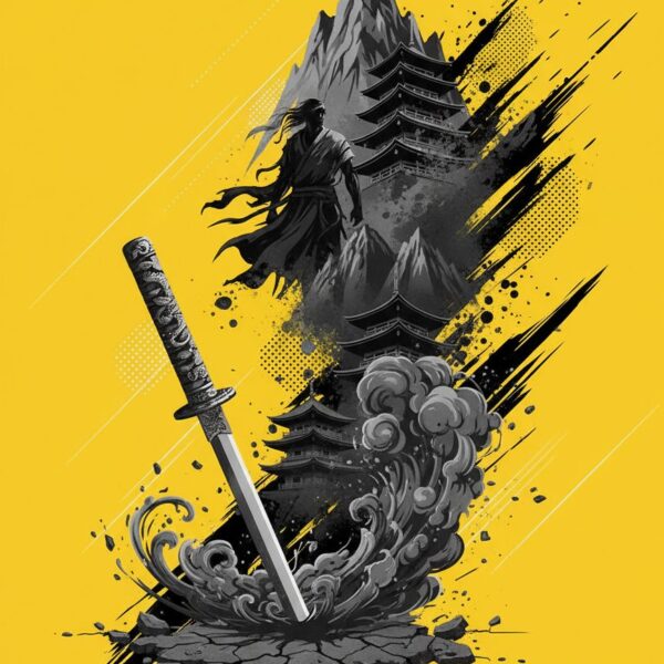 Katana and pagoda