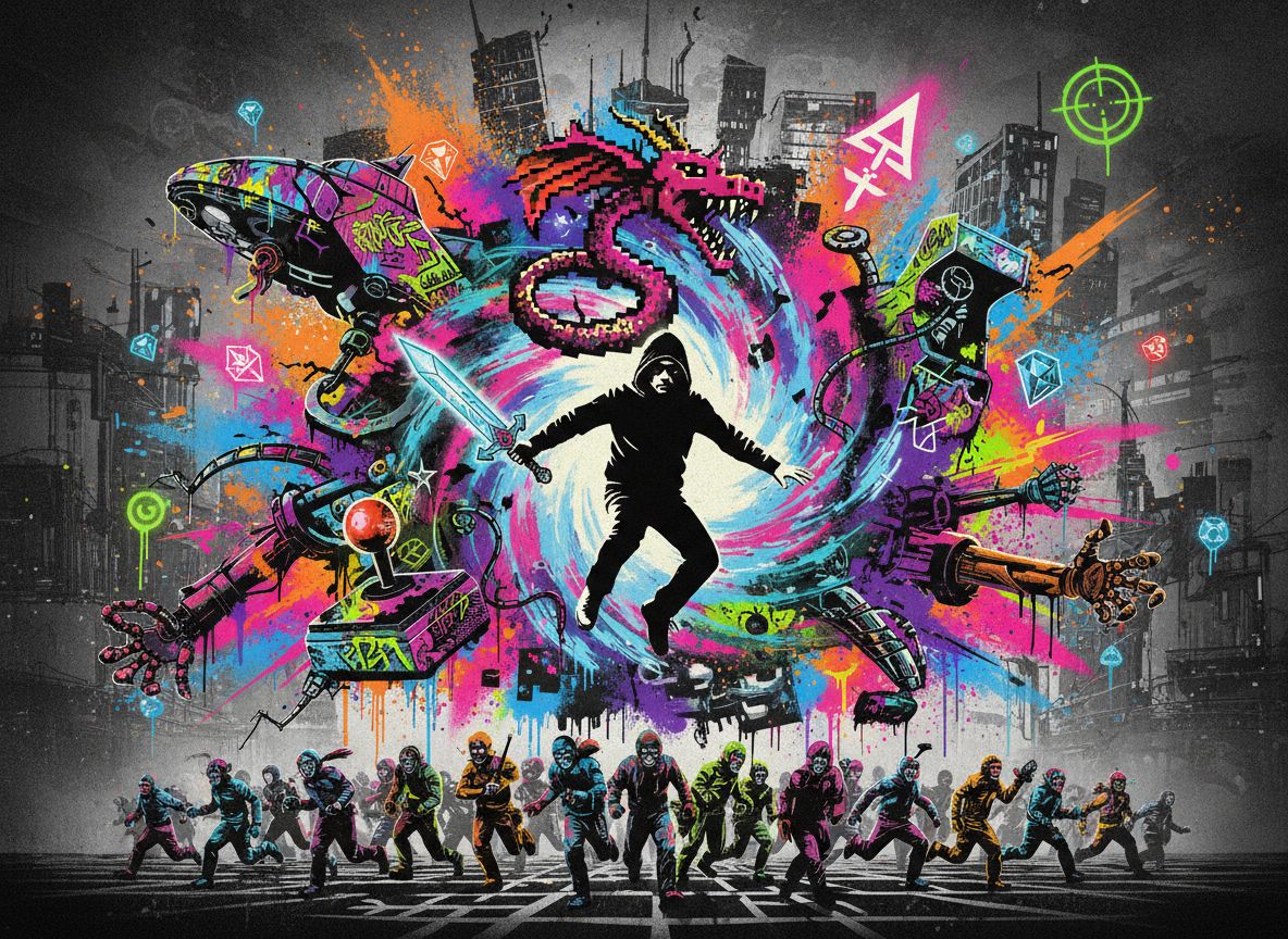 Graffiti game collage